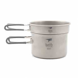 Титановый набор посуды Keith Ti6012 Ultralight 2-piece Cook Set