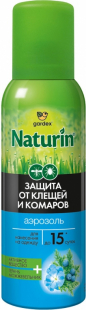 Аэрозоль для обработки одежды Gardex Naturin от комаров и клещей 100 мл 