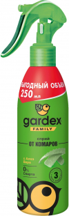 Спрей-репеллент Gardex Family от комаров с Алое Вера 250 мл
