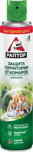 Аэрозоль Раптор для защиты территории от комаров 400 мл