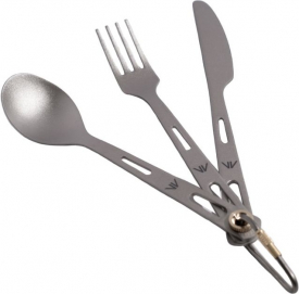 Набор титановых столовых приборов Goraa Ti5310 3-Piece Titanium Cutlery Set