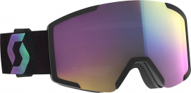 Маска Scott Shield Black/Aurora Green / Enhancer Teal Chrome + Illuminator Blue Chrome